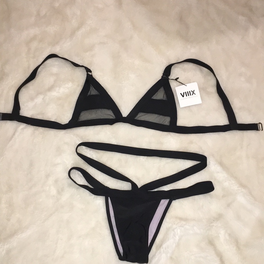 Black Mesh Bandage Bikini